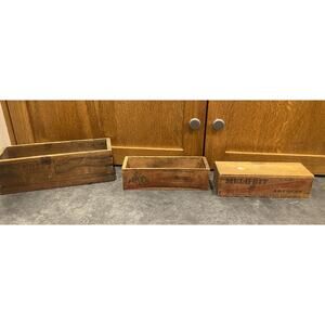 Vintage Kraft, Melo Bit, Cheese Wood Box Lot Of 3
